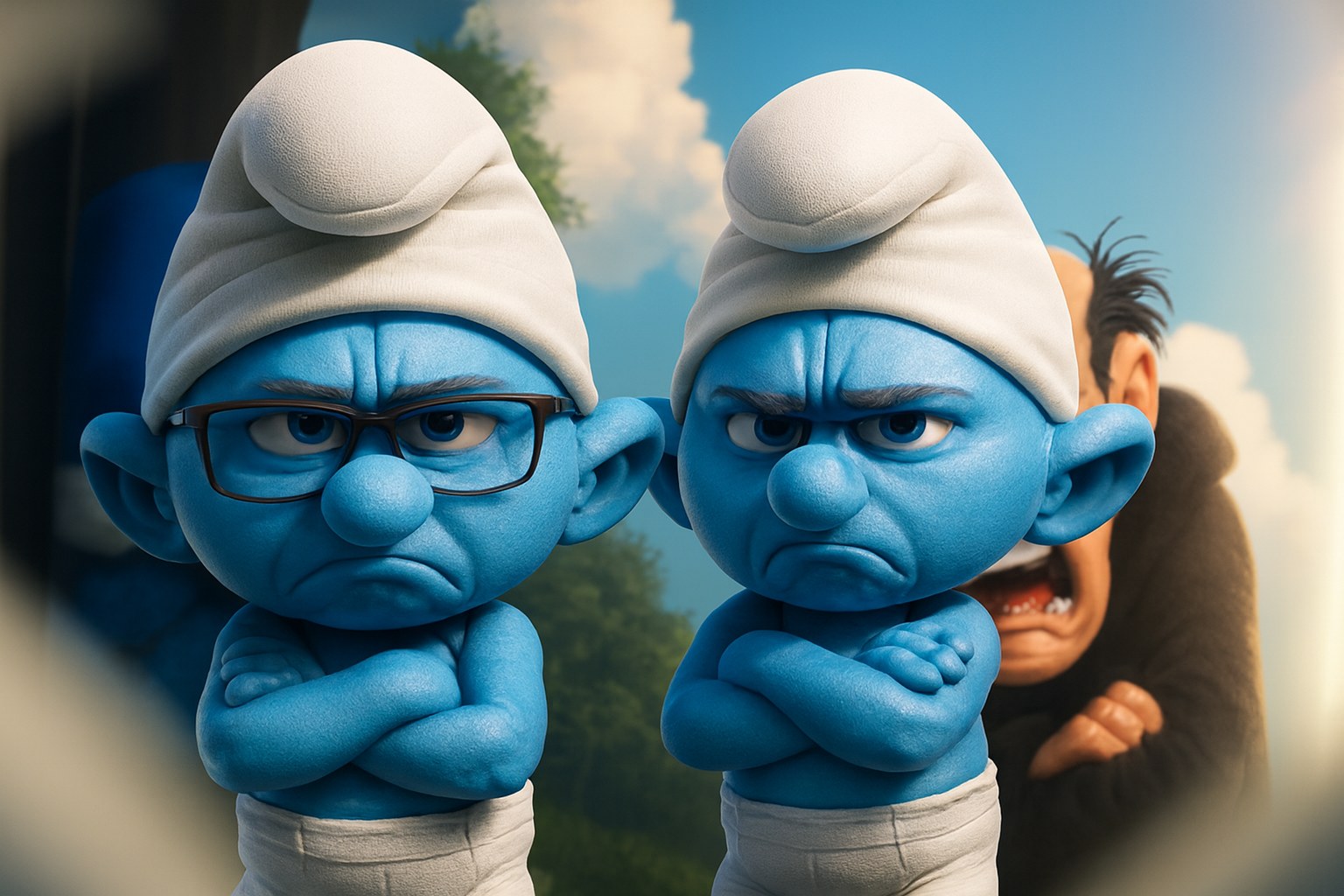 duo de schtroumpfs grognons