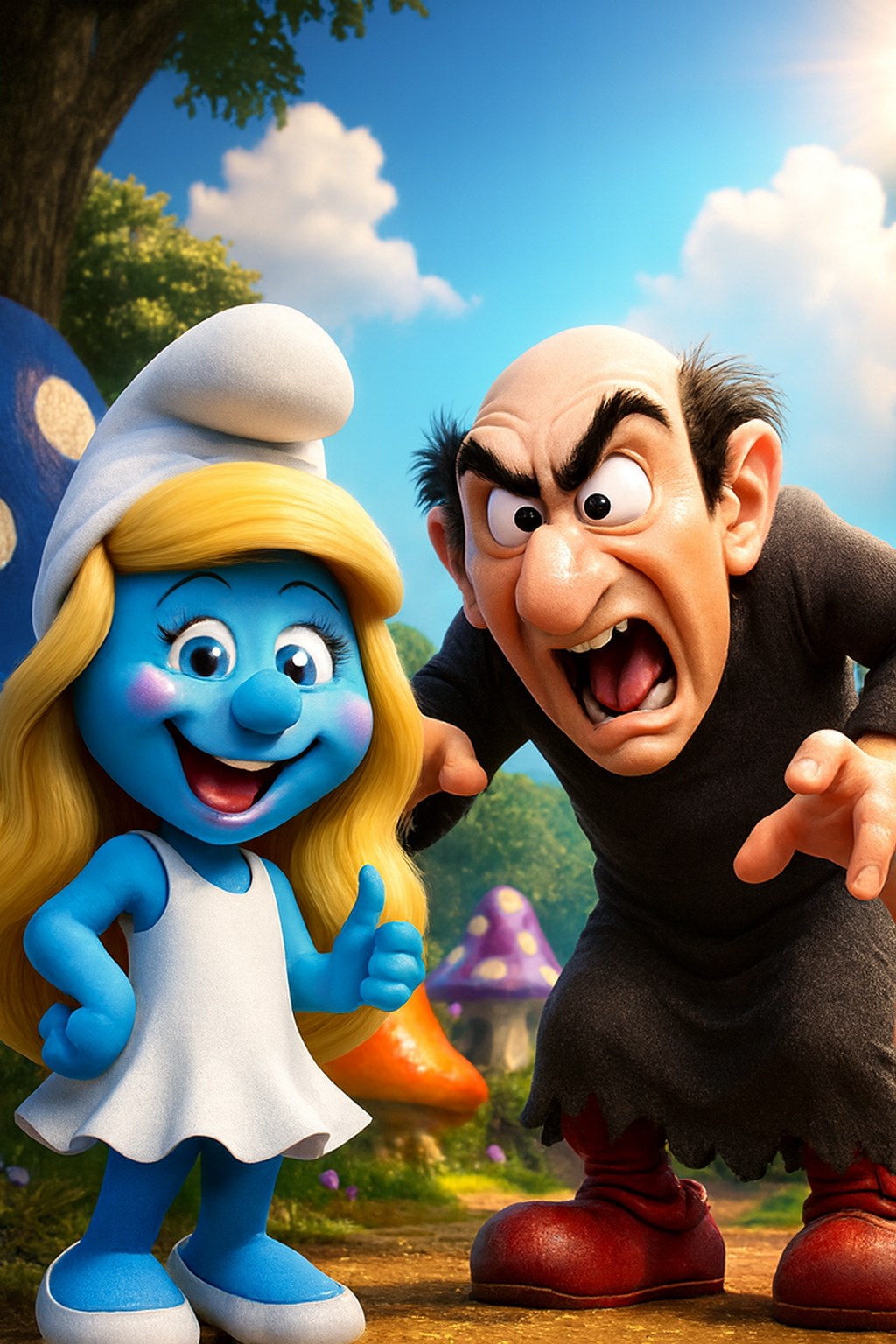 selfie avec gargamel